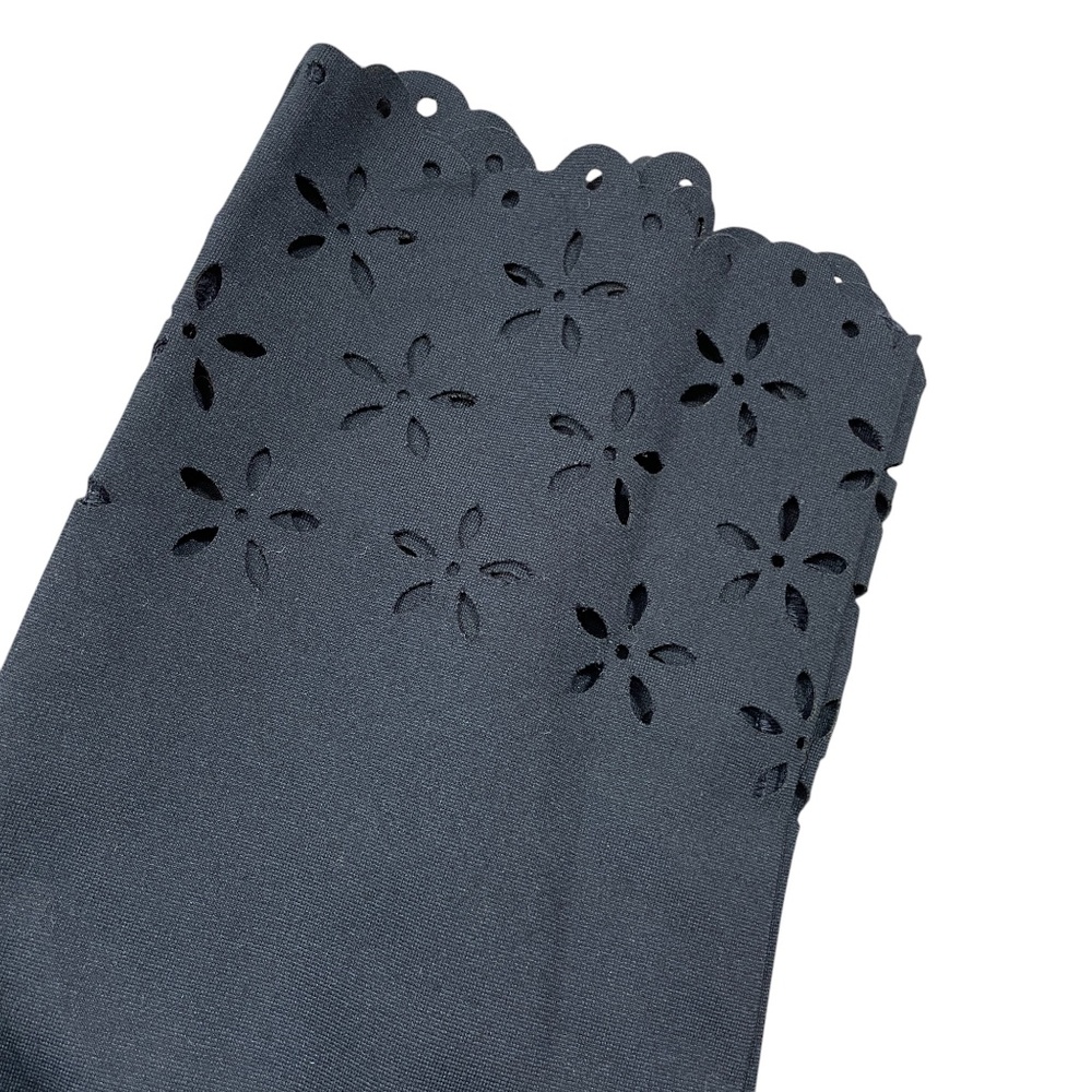 Bailey 44‎ XS Navy Elastic Waist Lace Cut Out Leg Leggings Rayon Blend - Picture 2 of 6